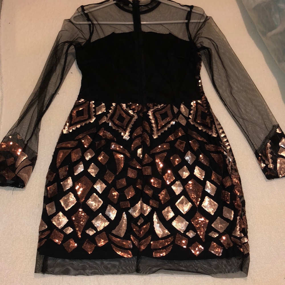 Sheer sparkly dress